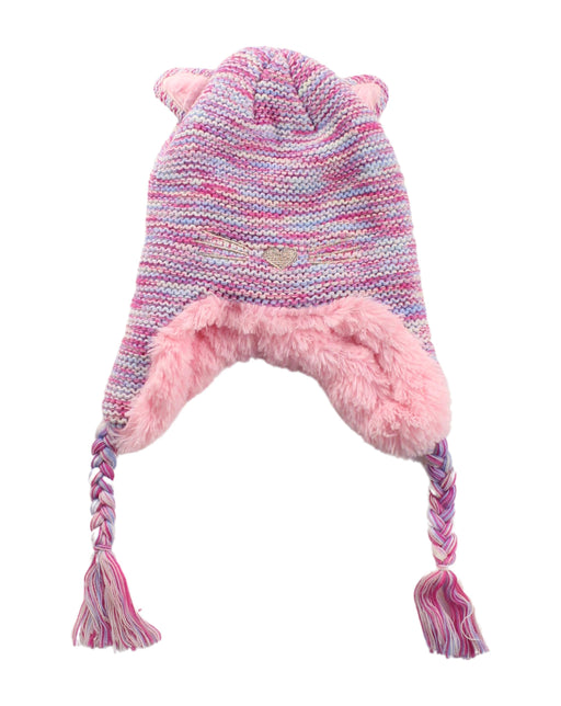 A Pink Winter Hats from Capelli in size 2T for girl. (Front View)