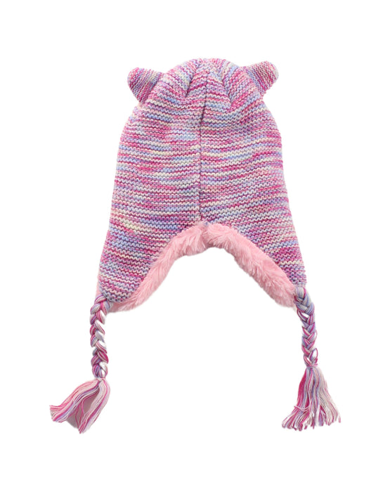 A Pink Winter Hats from Capelli in size 2T for girl. (Back View)