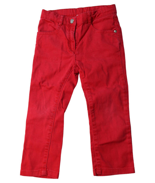 A Red Casual Pants from Jacadi in size 3T for boy. (Front View)