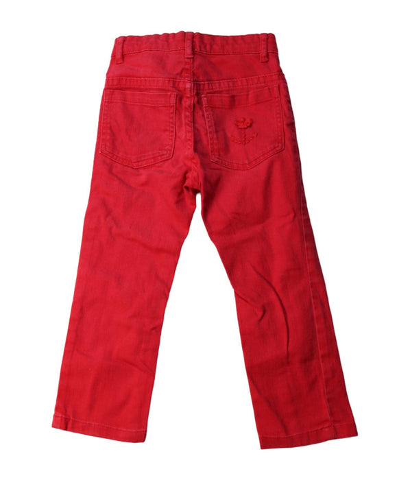 A Red Casual Pants from Jacadi in size 3T for boy. (Back View)
