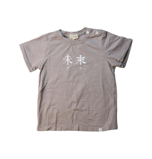 A Grey Short Sleeve T Shirts from Felix & Mina in size 4T for neutral. (Front View)