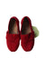A Red Slip Ons from Toms in size 4T for girl. (Back View)
