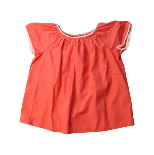 A Orange Short Sleeve Tops from Bonpoint in size 4T for girl. (Front View)
