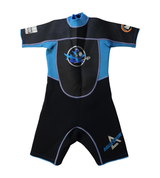 A Blue Wetsuits from Aquasport in size 6T for boy. (Front View)