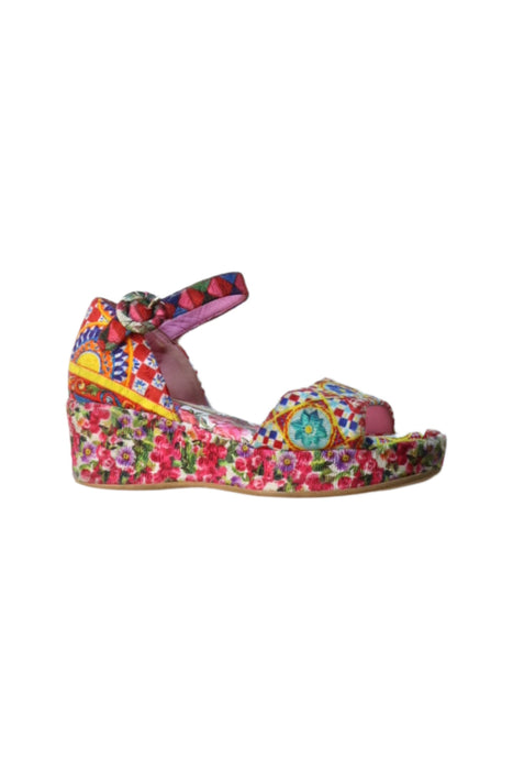 A Multicolour Sandals from Dolce & Gabbana in size 5T for girl. (Front View)