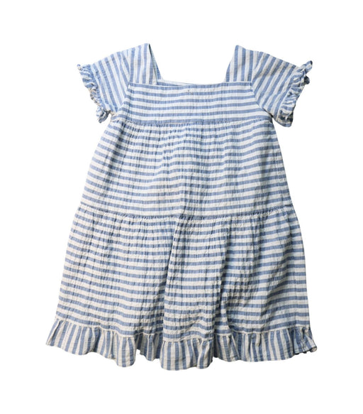 A Blue Short Sleeve Dresses from Nanos in size 8Y for girl. (Front View)