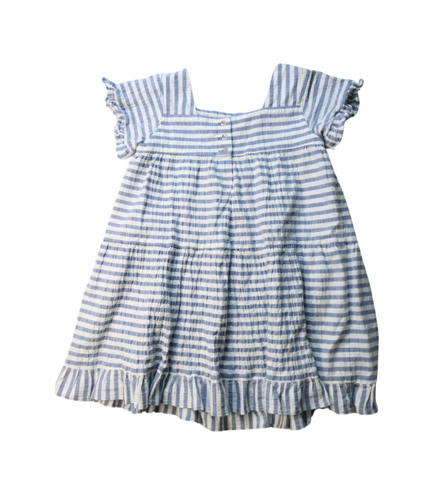 A Blue Short Sleeve Dresses from Nanos in size 8Y for girl. (Back View)