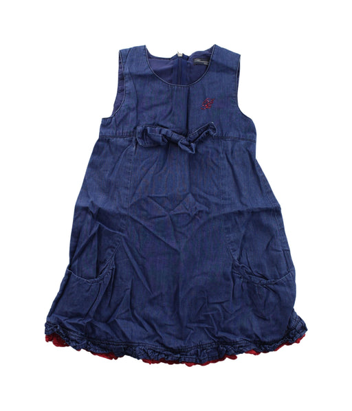 A Blue Sleeveless Dresses from Blumarine in size 4T for girl. (Front View)