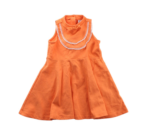 A Orange Sleeveless Dresses from Janie & Jack in size 2T for girl. (Front View)