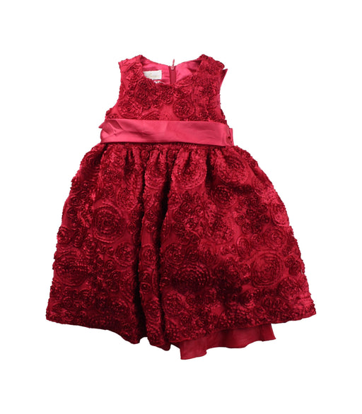 A Red Sleeveless Dresses from American Princess in size 3T for girl. (Front View)