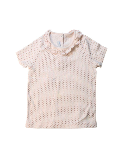 A Orange Short Sleeve Tops from Petit Bateau in size 3T for girl. (Front View)