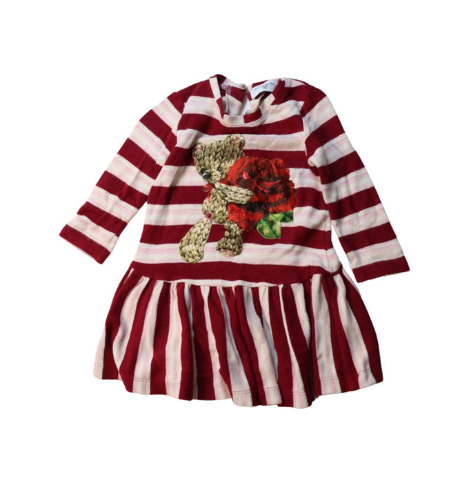 A Red Long Sleeve Dresses from Monnalisa in size 6-12M for girl. (Front View)