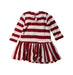 A Red Long Sleeve Dresses from Monnalisa in size 6-12M for girl. (Back View)