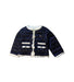 A Navy Puffer/Quilted Jackets from Ferrari in size 2T for girl. (Front View)
