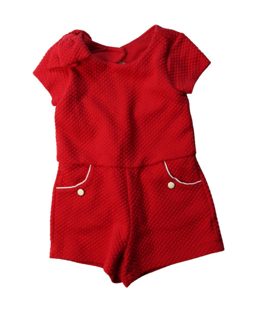 A Red Short Sleeve Rompers from Janie & Jack in size 2T for girl. (Front View)