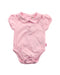 A Pink Short Sleeve Bodysuits from Jojo Maman Bébé in size 0-3M for girl. (Front View)