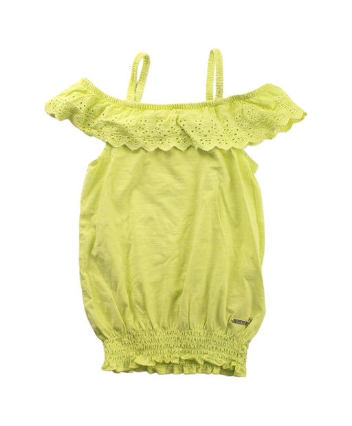 A Green Sleeveless Tops from Guess in size 7Y for girl. (Front View)