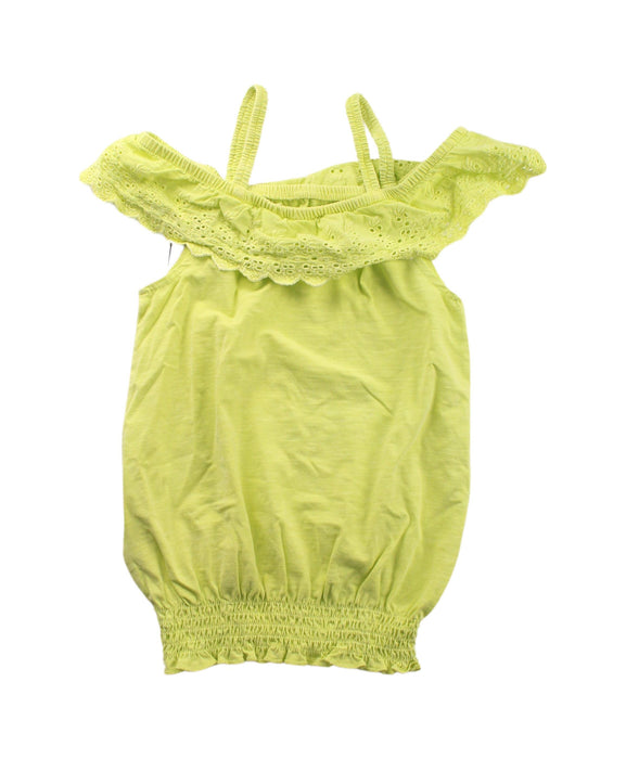 A Green Sleeveless Tops from Guess in size 7Y for girl. (Back View)