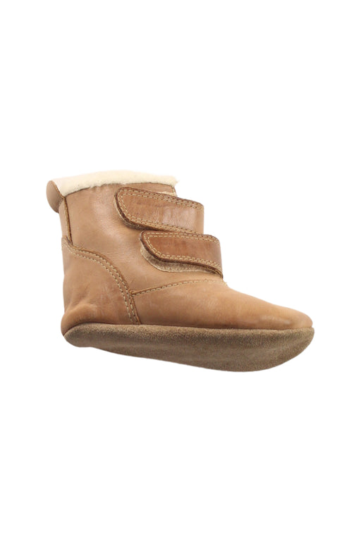 A Brown Casual Boots from Bobux in size 12-18M for boy. (Front View)