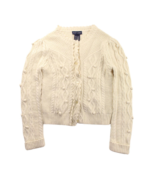 A Ivory Cardigans from Ralph Lauren in size 6T for girl. (Front View)