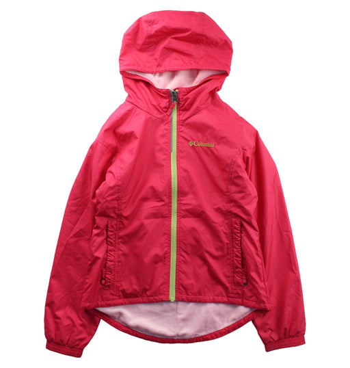 A Red Lightweight Jackets from Columbia in size 7Y for boy. (Front View)