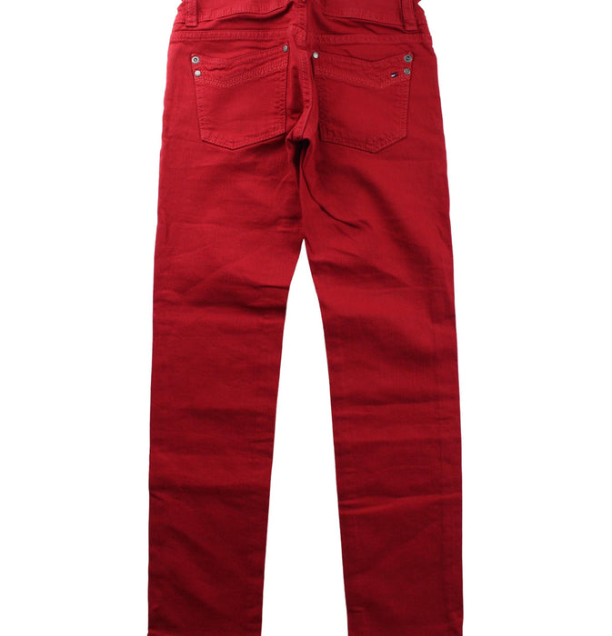 A Red Casual Pants from Tommy Hilfiger in size 8Y for girl. (Back View)
