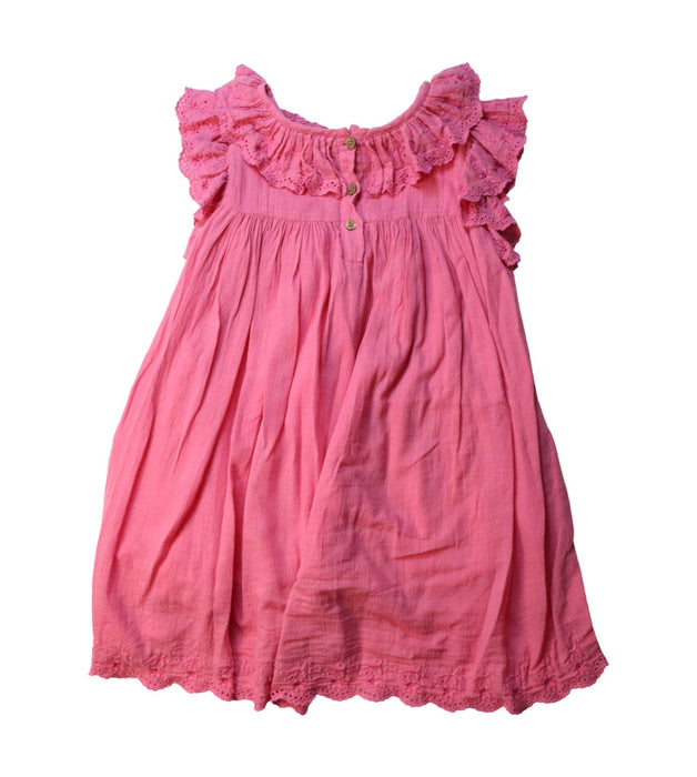 A Pink Short Sleeve Dresses from Louise Misha in size 7Y for girl. (Back View)