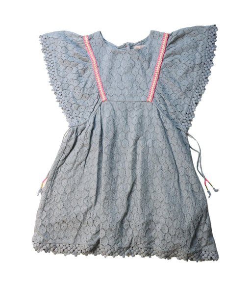 A Grey Short Sleeve Dresses from Louise Misha in size 6T for girl. (Front View)