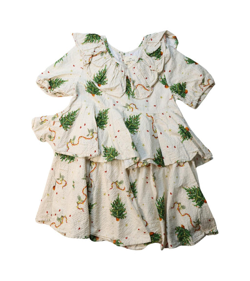 A Multicolour Short Sleeve Dresses from Louise Misha in size 4T for girl. (Front View)
