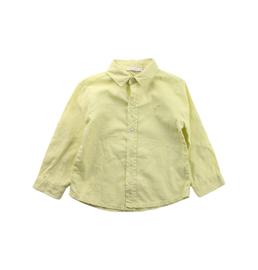 A Green Long Sleeve Shirts from Patachou in size 2T for boy. (Front View)