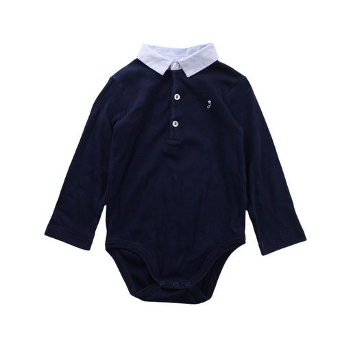 A Blue Long Sleeve Bodysuits from Jacadi in size 2T for boy. (Front View)
