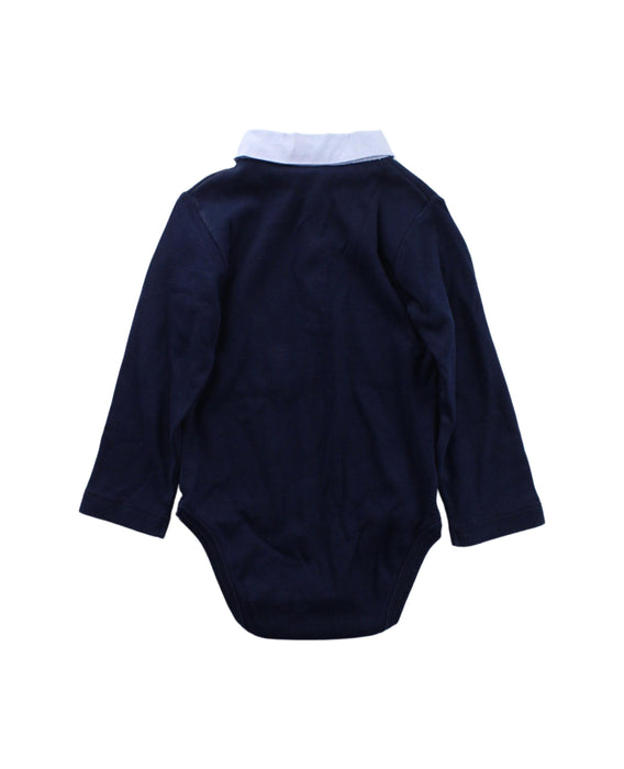A Blue Long Sleeve Bodysuits from Jacadi in size 2T for boy. (Back View)