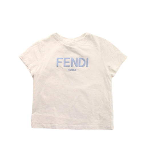 A White Short Sleeve T Shirts from Fendi in size 2T for boy. (Front View)