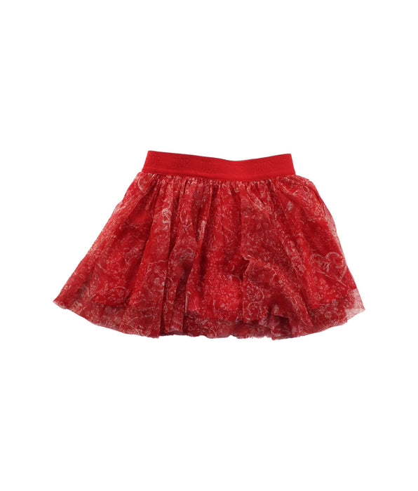 A Red Short Skirts from Dior in size 4T for girl. (Back View)