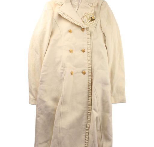 A Beige Coats from Nicholas & Bears in size 12Y for girl. (Front View)