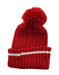 A Red Winter Hats from Strickmutze in size O/S for girl. (Back View)