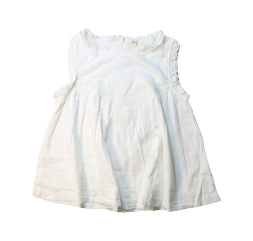 A White Sleeveless Dresses from Little Cotton Clothes in size 8Y for girl. (Front View)