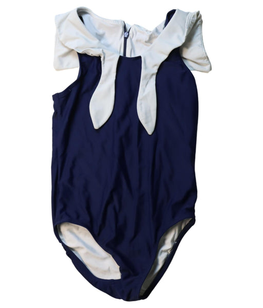 A Navy Swimsuits from Minnow in size 9Y for girl. (Front View)