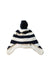 A Black Winter Hats from Jacadi in size 6T for girl. (Front View)