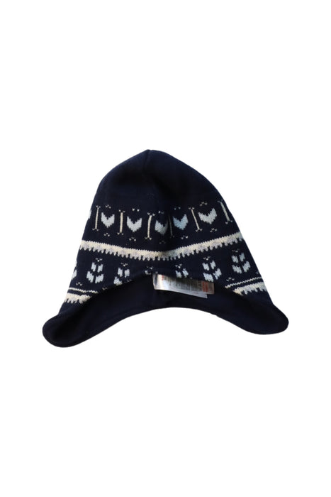 A White Winter Hats from Jacadi in size 6T for girl. (Front View)