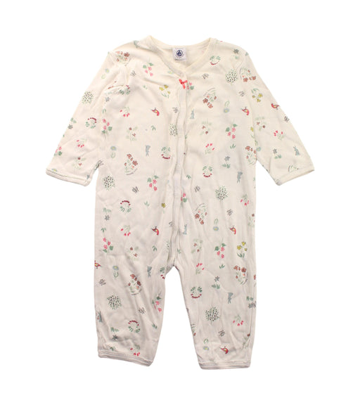 A White Long Sleeve Jumpsuits from Petit Bateau in size 6-12M for girl. (Front View)