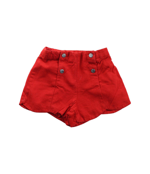 A Red Shorts from Jacadi in size 12-18M for girl. (Front View)