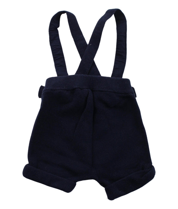 A Blue Overall Shorts from Jacadi in size 6-12M for boy. (Back View)