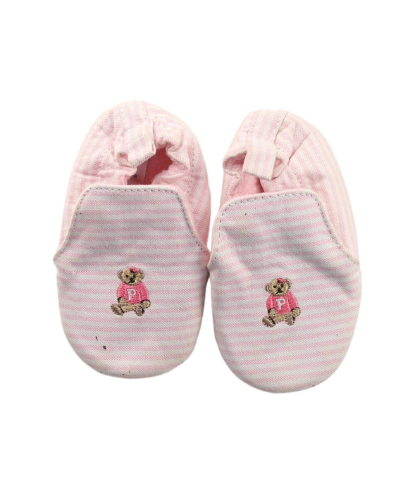 A Pink Booties from Ralph Lauren in size 6-12M for girl. (Back View)