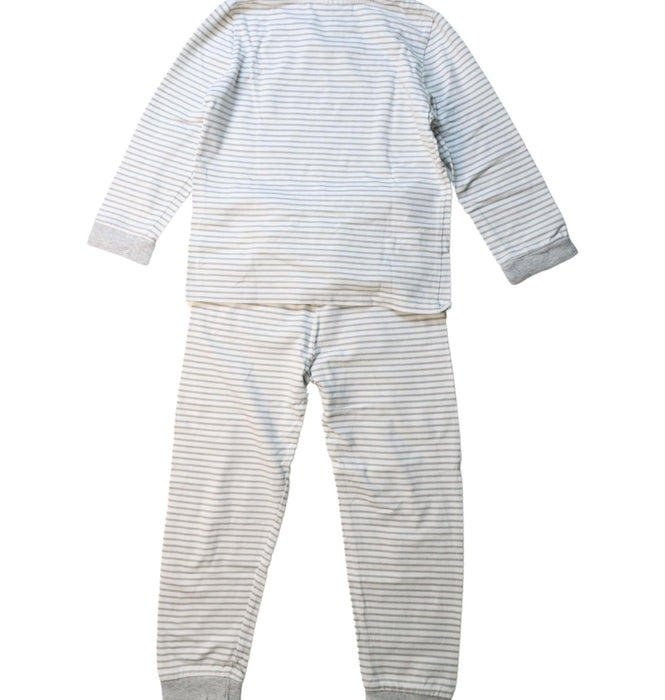 A Grey Pyjama Sets from The Little White Company in size 3T for neutral. (Back View)