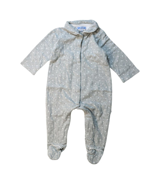 A Grey Onesies from Jacadi in size 3-6M for neutral. (Front View)