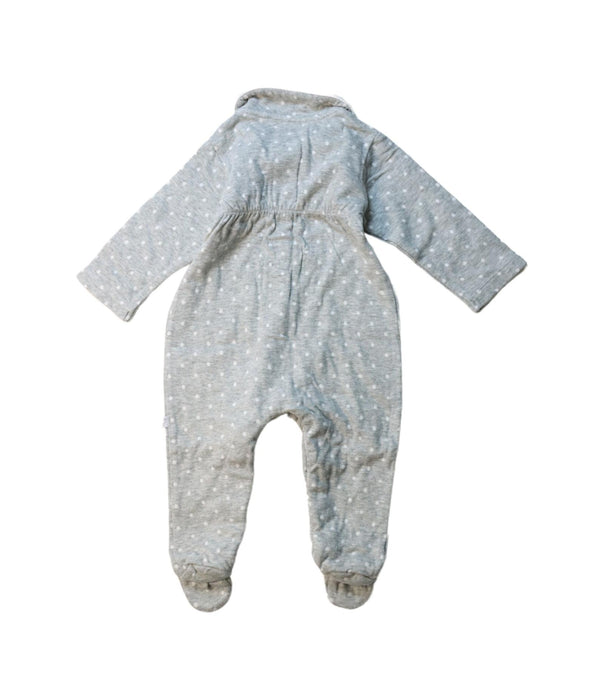 A Grey Onesies from Jacadi in size 3-6M for neutral. (Back View)