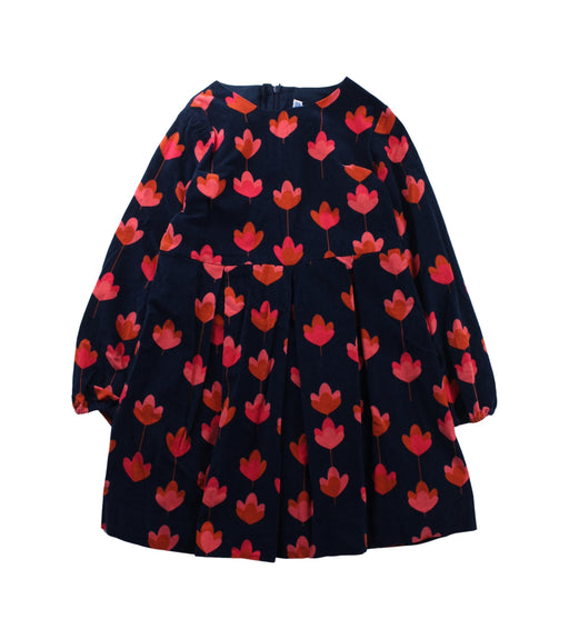 A Blue Long Sleeve Dresses from Jacadi in size 8Y for girl. (Front View)