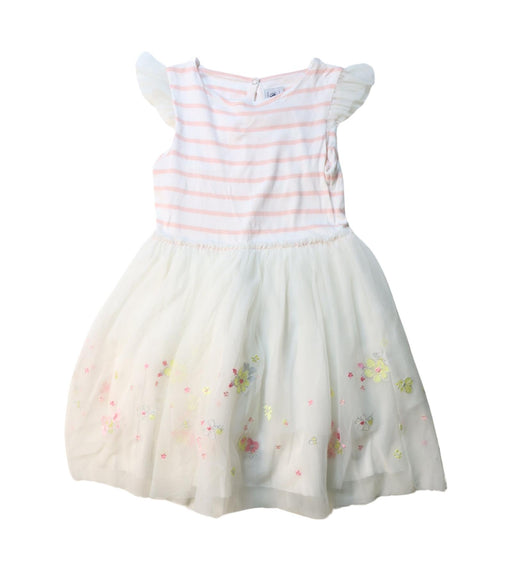 A Multicolour Short Sleeve Dresses from Petit Bateau in size 6T for girl. (Front View)