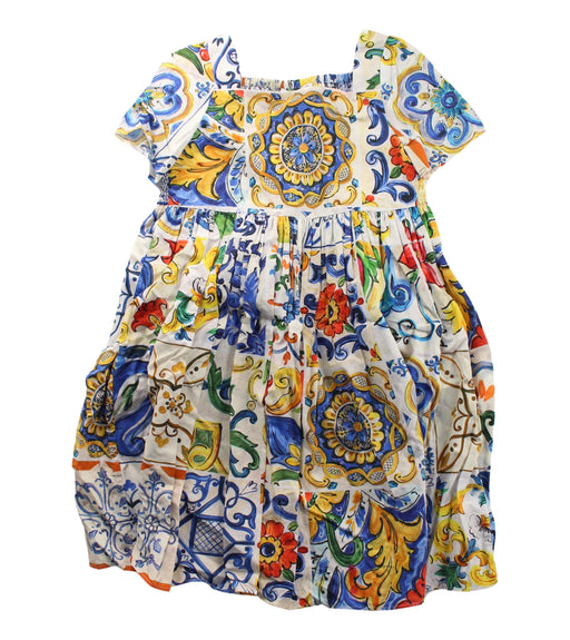 A Multicolour Short Sleeve Dresses from Dolce & Gabbana in size 4T for girl. (Front View)